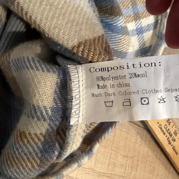 ZAFUL WOMENS BLUE TAN BUTTON UP SHACKET JACKET US 6 MEDIUM - Picture 5 of 7